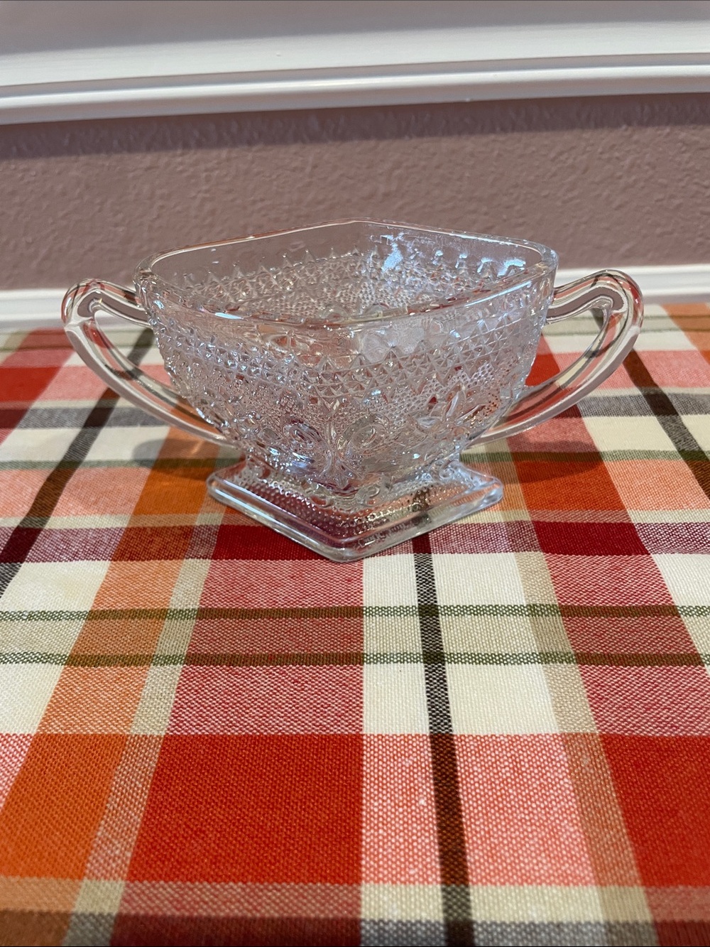 Vintage Indiana Glass Sugar Bowl